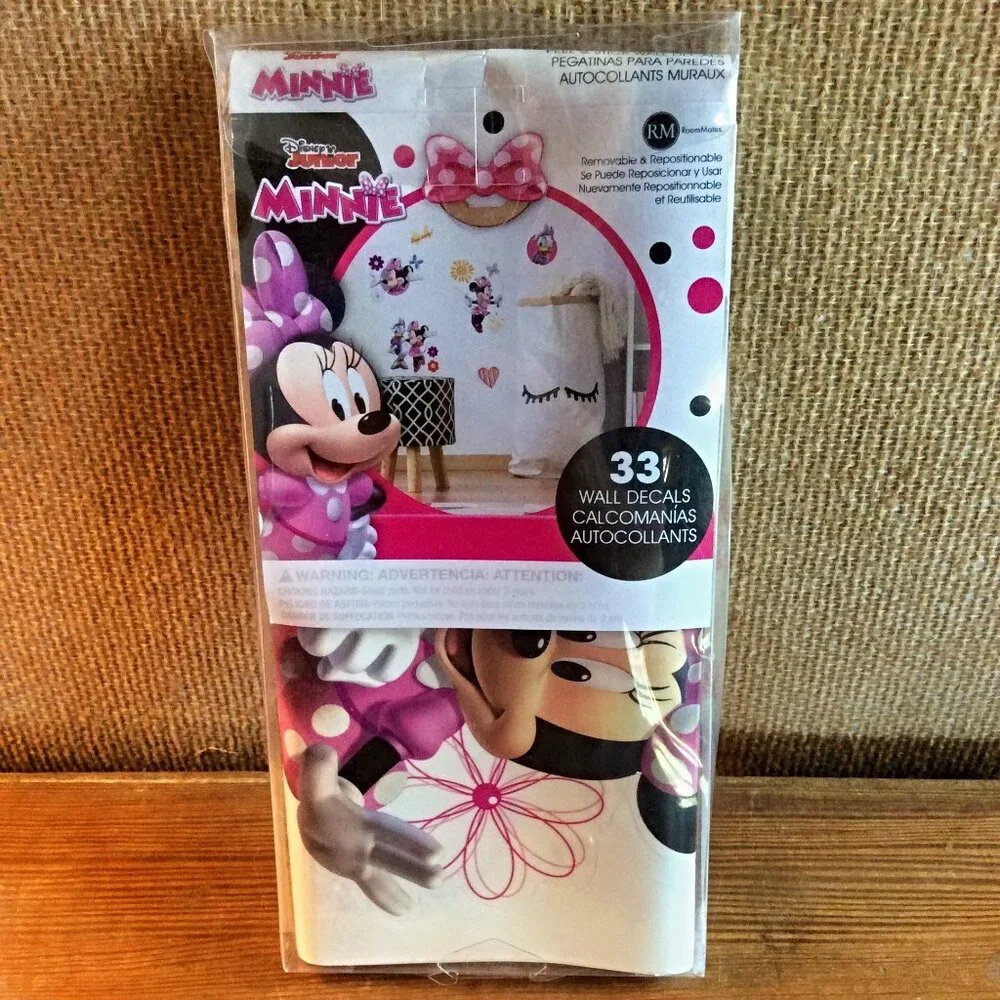 Disney Junior Minnie Mouse Wall Decals Set 33 Peel & Stick Decor